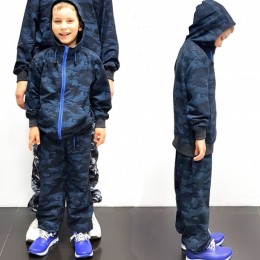 Детский камуфляжный перфорированный  костюм VG Active Camo Синий