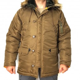 Куртка зимняя - «Аляска» (реплика мужская парка Alpha Industries), кайот
